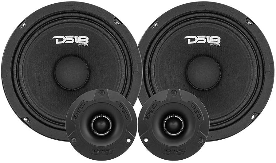 DS18 PRO-GM8.4PK2 Loudspeaker and Tweeter Package Including a Pair of PRO-GM8.4 + a Pair of PRO-TW1X/BK