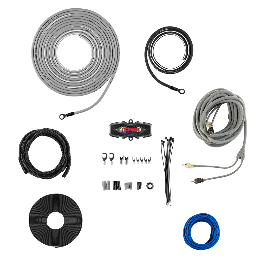 8-GA CCA Amplifier Installation Kit - SILVER