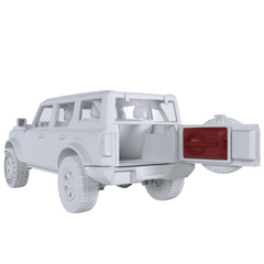 Ford Bronco 6th Gen Tailgate 12" Subwoofer Enclosure with IXS12.4D