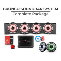 Ford Bronco 6th Gen 4 Door Rear Mount Sound Bar System Complete Package.