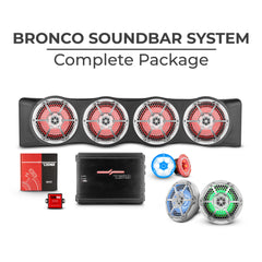 Ford Bronco 6th Gen 4 Door Rear Mount Sound Bar System Complete Package.