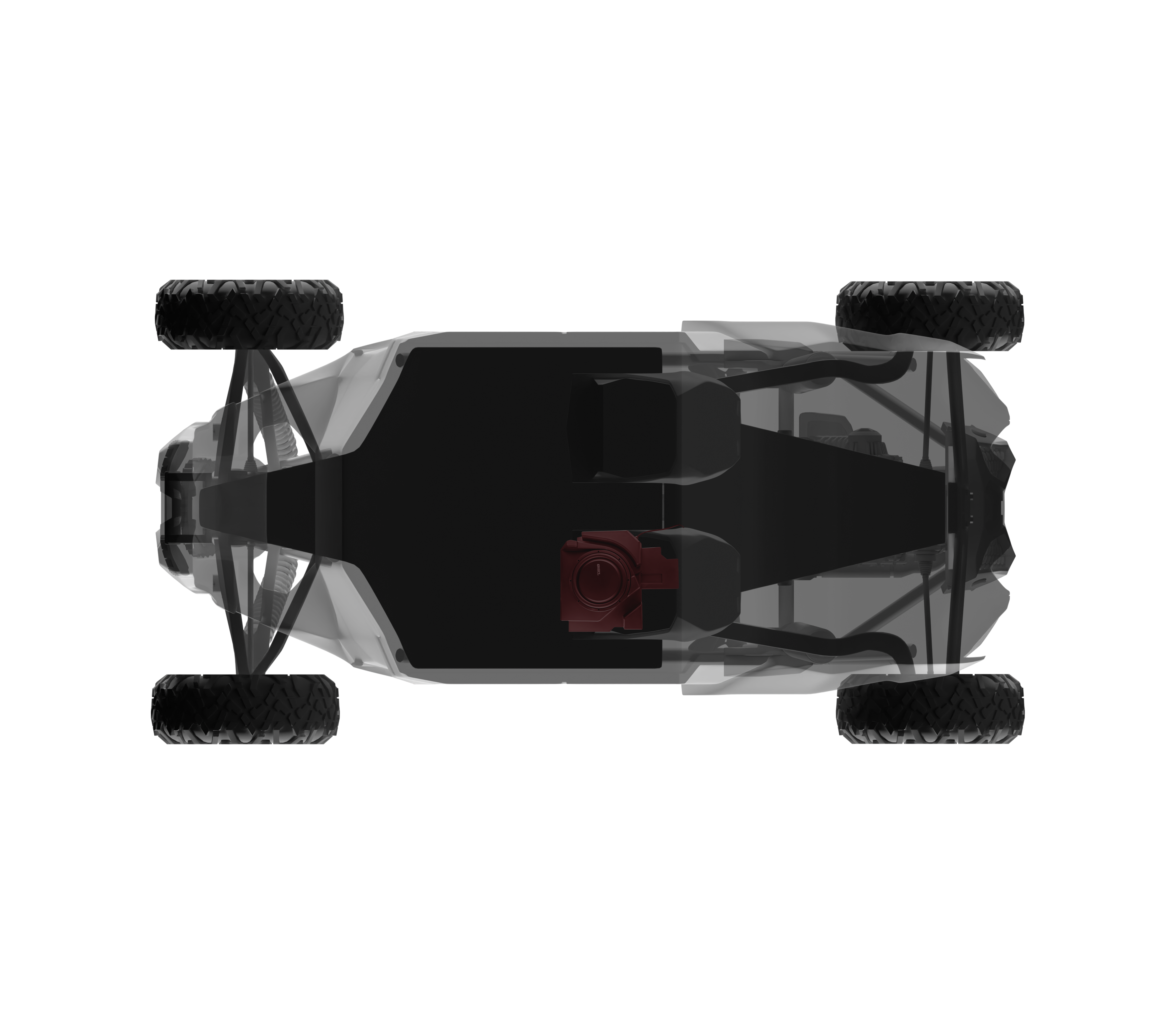 Can-Am Maverick X3 12" Under Seat Subwoofer Enclosure Driver Side - PSW12.4D Shallow Water Resistant Subwoofer Included