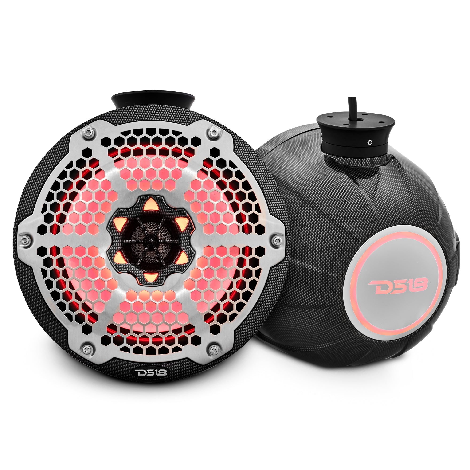 NXL 8" Pod 375W Speaker with Integrated RGB LED Lights (Pair) - Perfect for Jet Skis