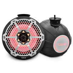 NXL 8" Pod 375W Speaker with Integrated RGB LED Lights (Pair) - Perfect for Jet Skis