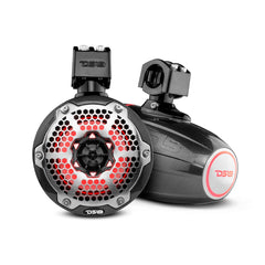 NXL 6.5" Marine Water Resistant Wakeboard Tower Speakers with Integrated RGB LED Lights 300 Watts