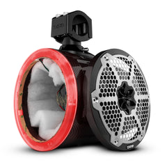 NXL 8" Marine and Powersports Empty Tower LED RGB Lights -Black Carbon Fiber