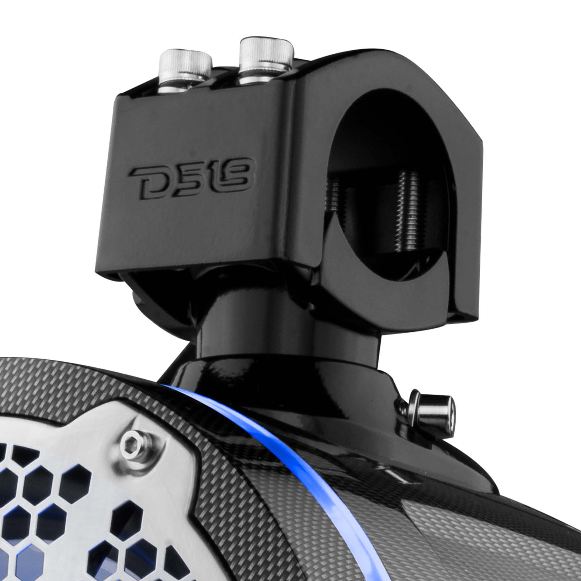 NXL 8" Marine and Powersports Towers LED RGB Lights 125 Watts Rms - Black Carbon Fiber