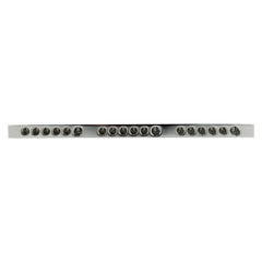 Chrome Plated Distribution Bar Block 3x 1/0-GA and 15 x 2/0-GA Direct Bolt Down Type 19" Long