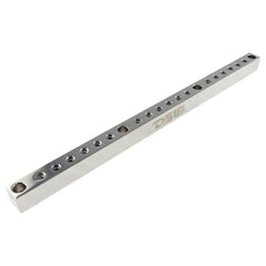 Chrome Plated Distribution Bar Block 3x 1/0-GA and 15 x 2/0-GA Direct Bolt Down Type 19" Long