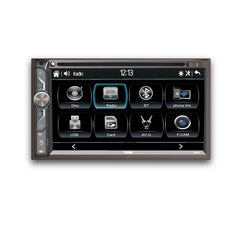 6.9" Touchscreen Double-DIN Headunit with DVD, Bluetooth, USB and Mirror Link