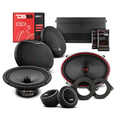 DS18 2012-2021 RAM 2500 Crew and Quad Cab Front and Back Doors Speakers Best Upgrade/Replacement Package 1800 Watts