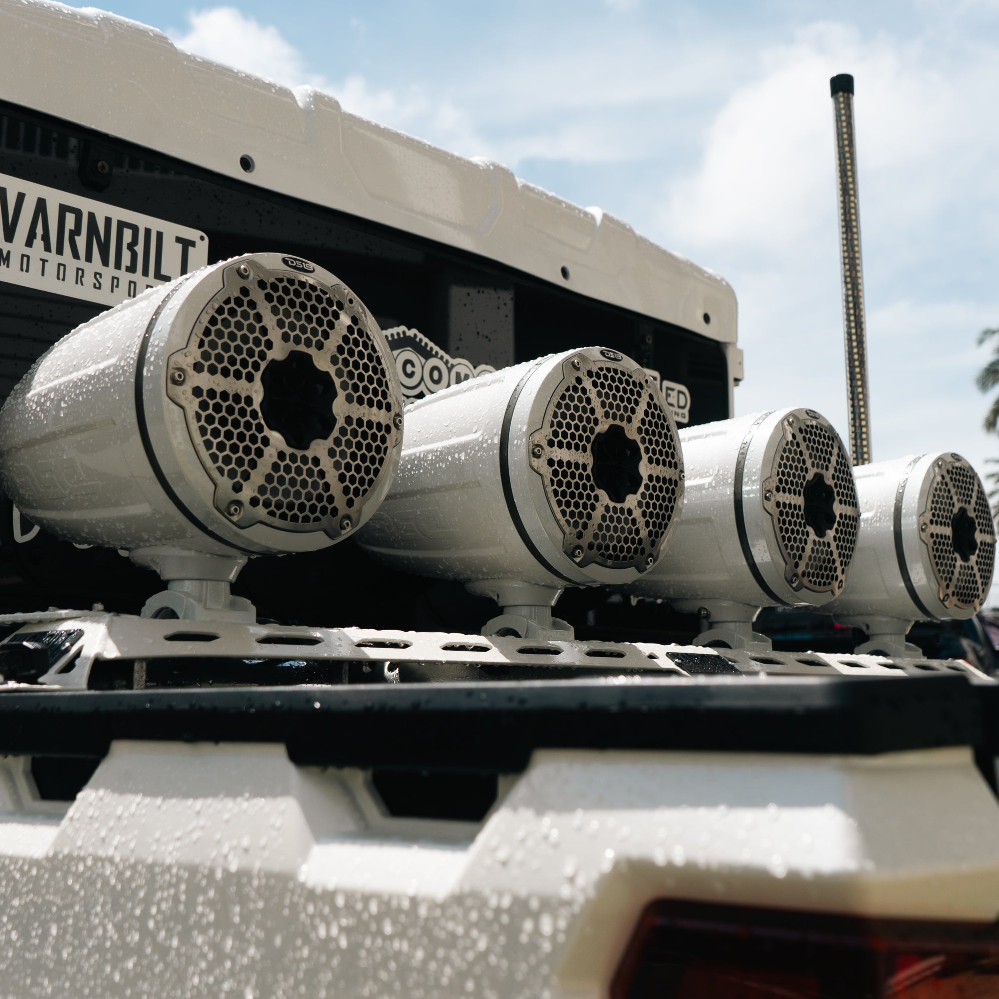 NXL 8" Marine and Powersports Towers LED RGB Lights 125 Watts Rms - White