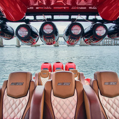 NXL 6.5" Neodymium Marine and Powersports Towers with Built-in Passive Radiator, 1" Driver and LED RGB Lights 150 Watts Rms