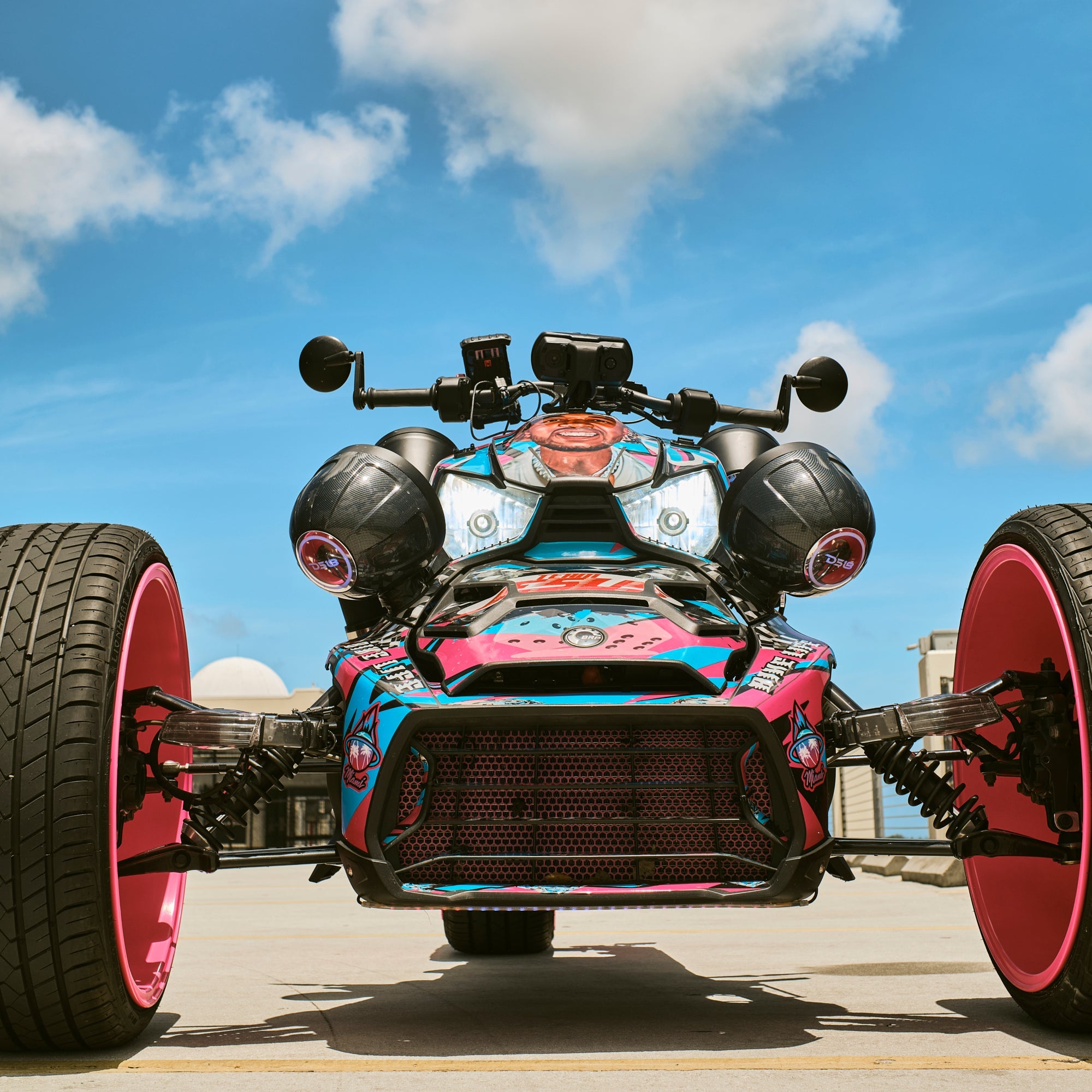 6.5” Universal Flat Mount Kick Panel Speaker Pod – Jet Skis, Jeeps, Motorcycles – RGB LED Lights