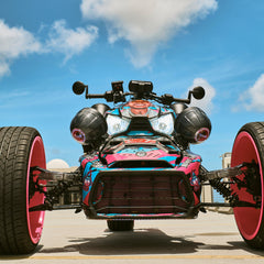 6.5” Universal Flat Mount Kick Panel Speaker Pod – Jet Skis, Jeeps, Motorcycles – RGB LED Lights