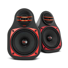 High Density Abs 2-Way Universal Pod 1 X 4" Loudspeaker and 1 X .5-1” Tweeter(Pair)