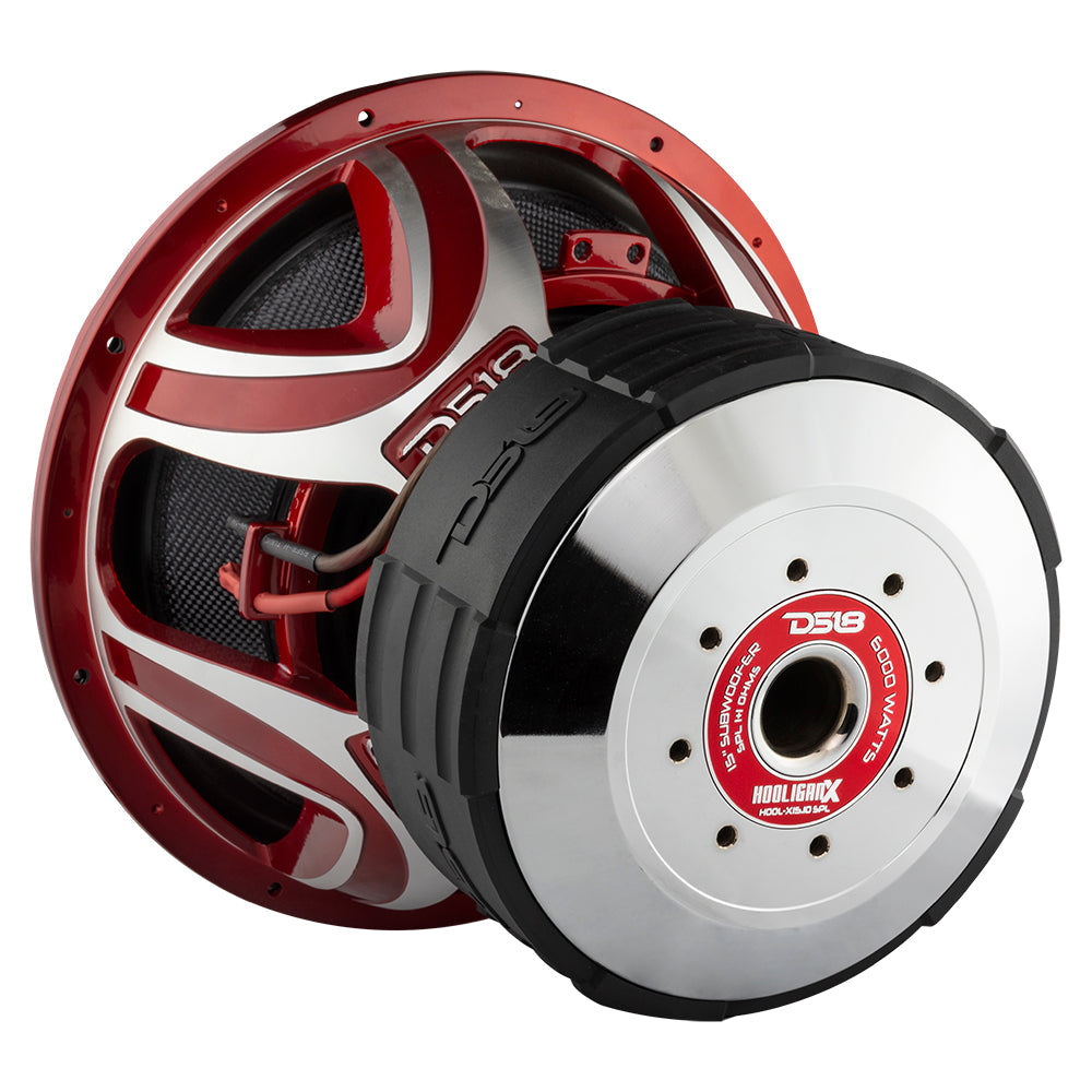 HOOLIGAN X 15" SPL Fiber Glass Cone Subwoofer 4000 Watts Rms 4" DVC 1-Ohm