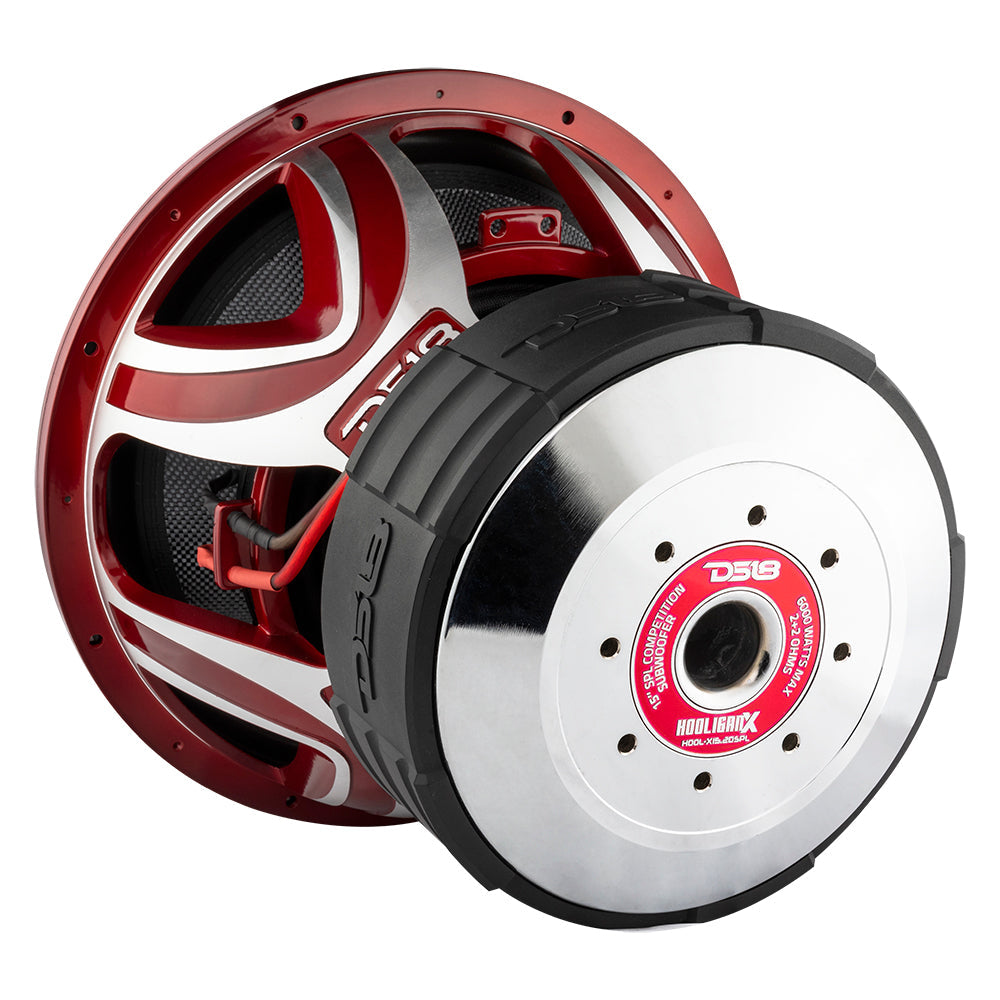 HOOLIGAN X 15" SPL Fiber Glass Cone Subwoofer 4000 Watts Rms 4" DVC 2-Ohm