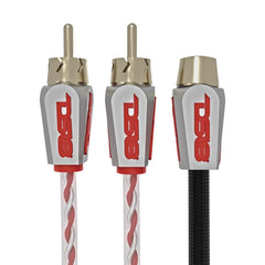 Level 3 RCA 100% Copper OFC Y Connector 1 FEMALE to 2 MALE - BLACK - RED