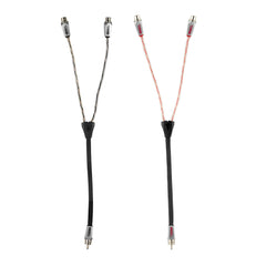 Level 3 RCA 100% Copper OFC Y Connector 2 FEMALE  to 1 MALE -  BLACK / RED Kit