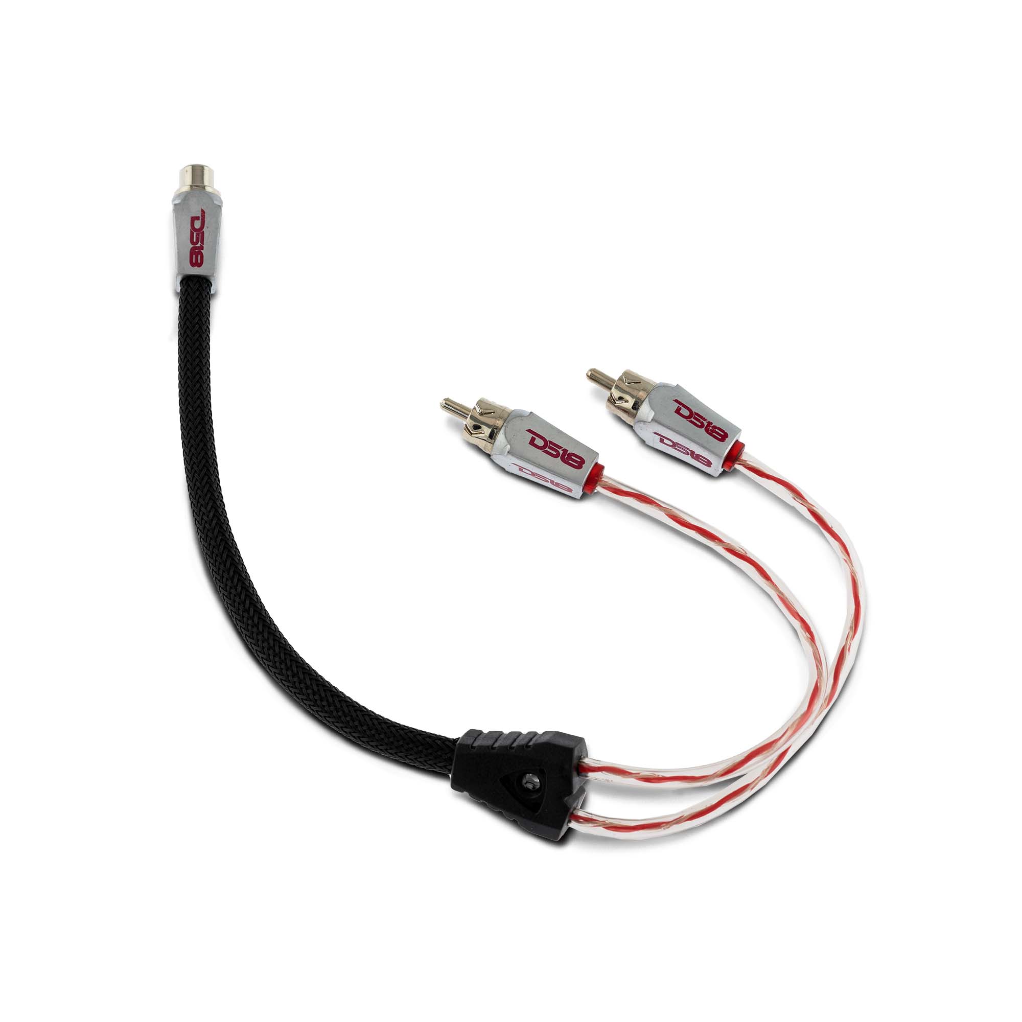 Level 3 RCA 100% Copper OFC Y Connector 1 FEMALE to 2 MALE - BLACK - RED