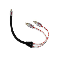 Level 3 RCA 100% Copper OFC Y Connector 1 FEMALE to 2 MALE - BLACK - RED