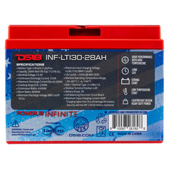 INF-LTI30-28AH INFINITE 28 AH Lithium Battery YTX30 Large Case With BMS - Perfect for Motorcycles