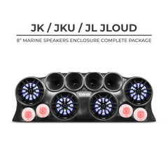 DS18 J-LOUD Jeep Wrangler JK/JKU/JL Loaded Sound Bar System, Black / White