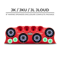 DS18 J-LOUD Jeep Wrangler JK/JKU/JL Loaded Sound Bar System, Black / White