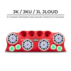 DS18 J-LOUD Jeep Wrangler JK/JKU/JL Loaded Sound Bar System, Black / White