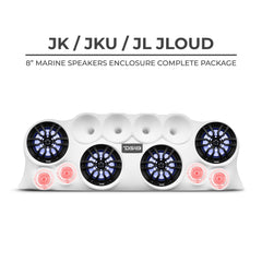 DS18 J-LOUD Jeep Wrangler JK/JKU/JL Loaded Sound Bar System, Black / White