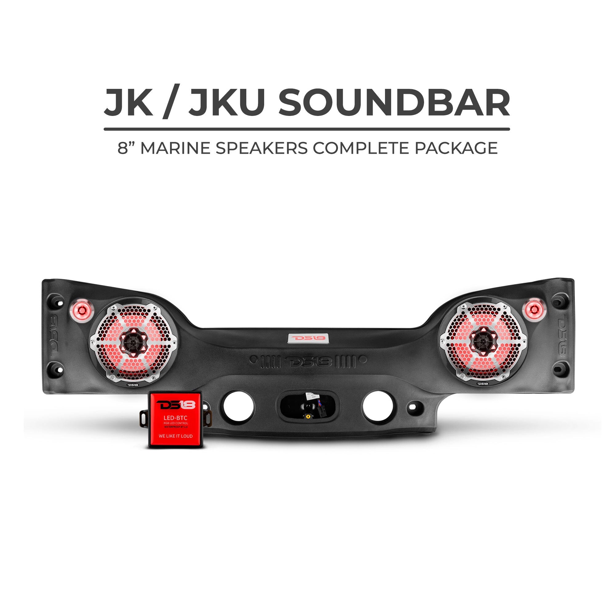 DS18 JKSBAR22LOADED Jeep JK/JKU Plug & Play Sound Bar Package