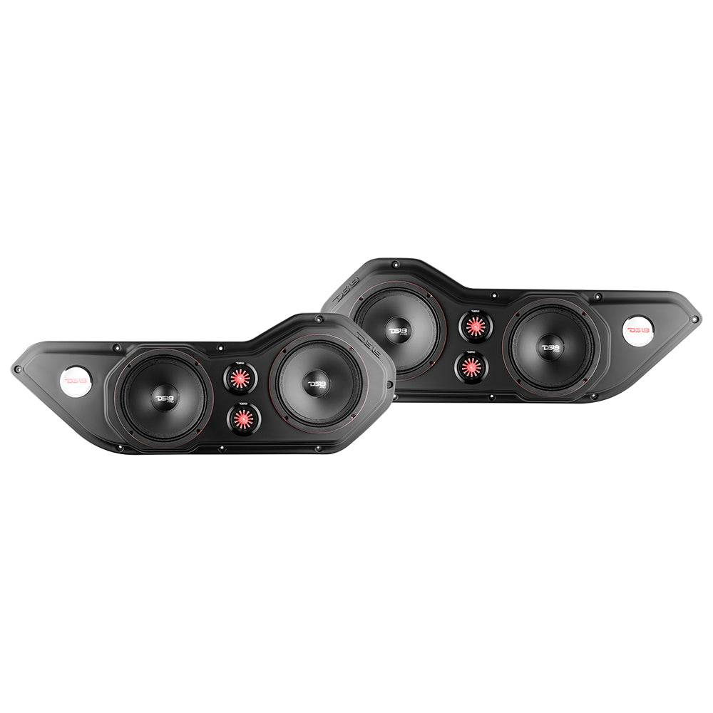 DS18 JL-FD-LR JL/JLU/JT(GLADIATOR) Front Door Panel 2 x 6.5" Speakers + 2 x 1" Tweeters with Custom Bar Handle
