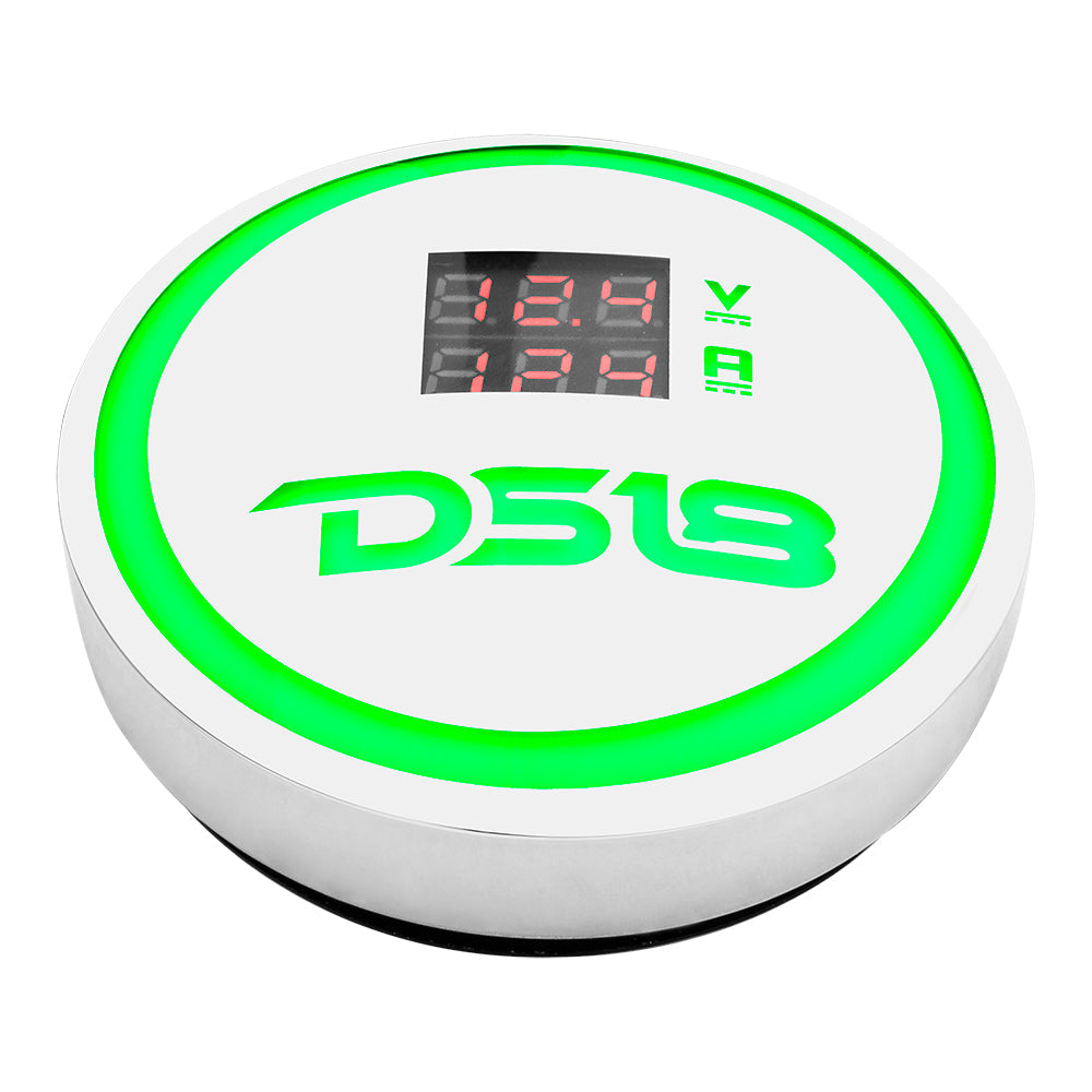 DS18 LBC6VAM Badge with RGB Lights and Volt/Current Meter