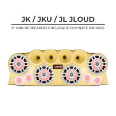 DS18 J-LOUD Jeep Wrangler JK/JKU/JL Loaded Sound Bar System, Black / White