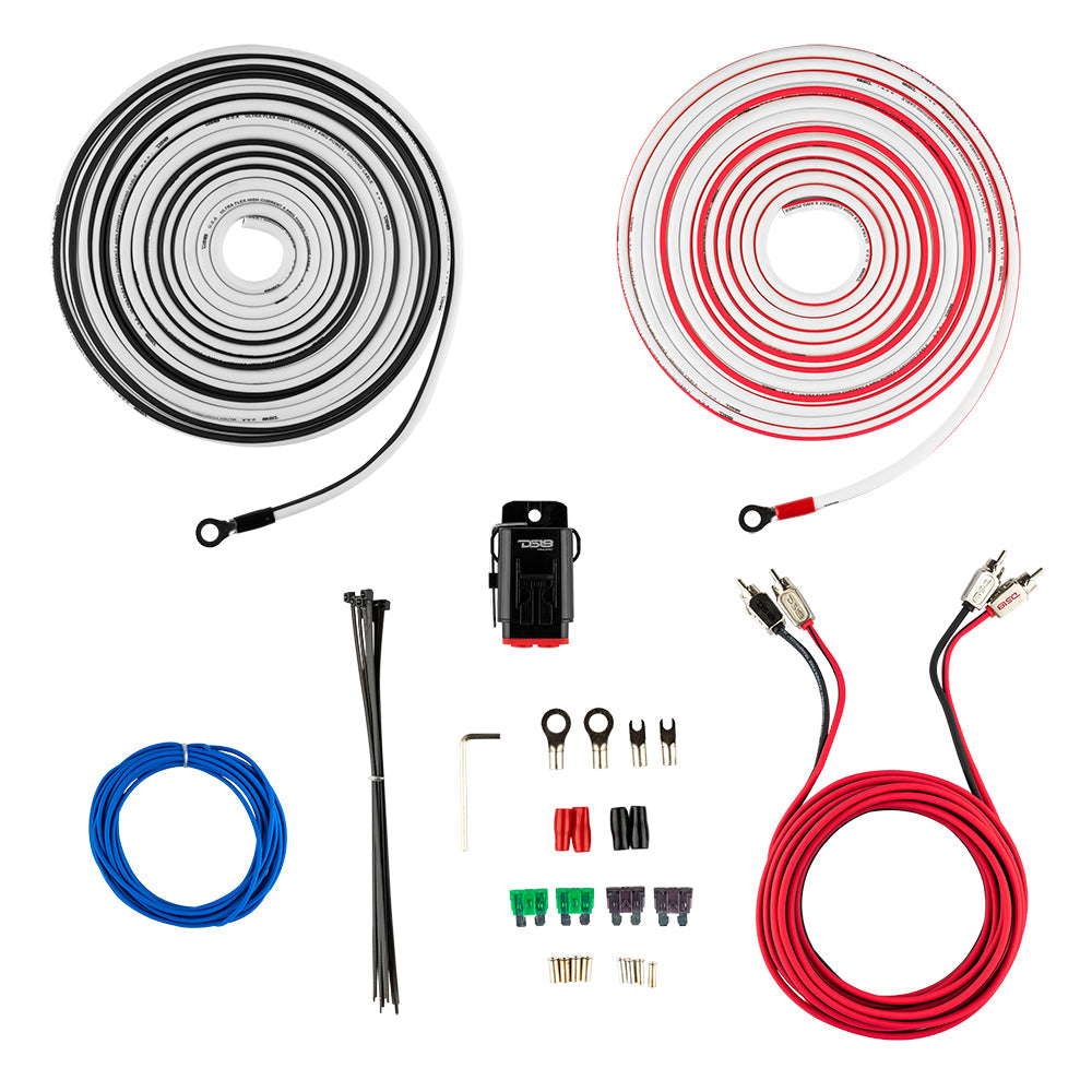 8-GA Marine Tinned OFC Amplifier Installation Kit - WHITE