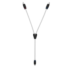 RCA Marine Grade Tinned 100% Copper OFC Y Connector 1 FEMALE to 2 MALE - WHITE