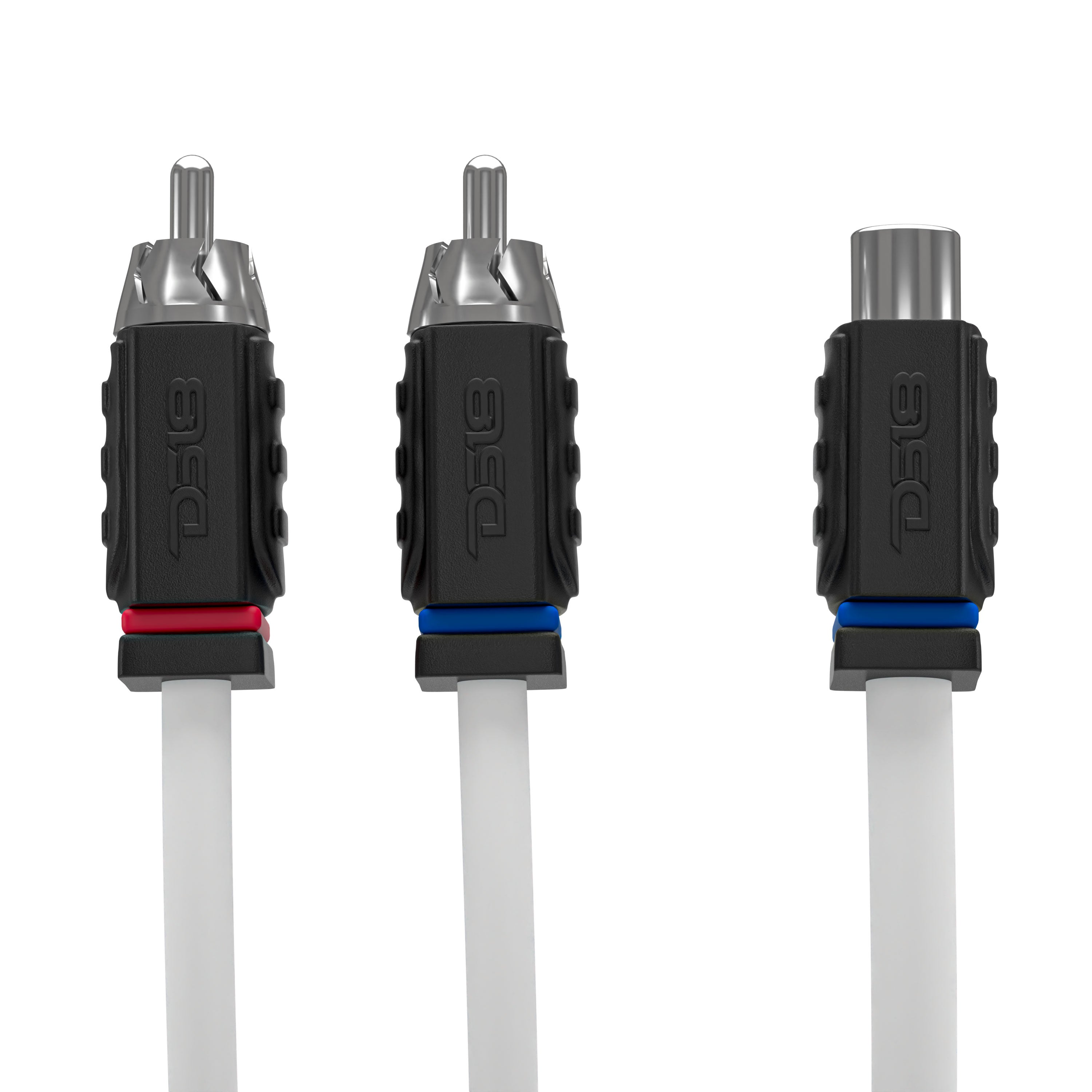 RCA Marine Grade Tinned 100% Copper OFC Y Connector 1 FEMALE to 2 MALE - WHITE