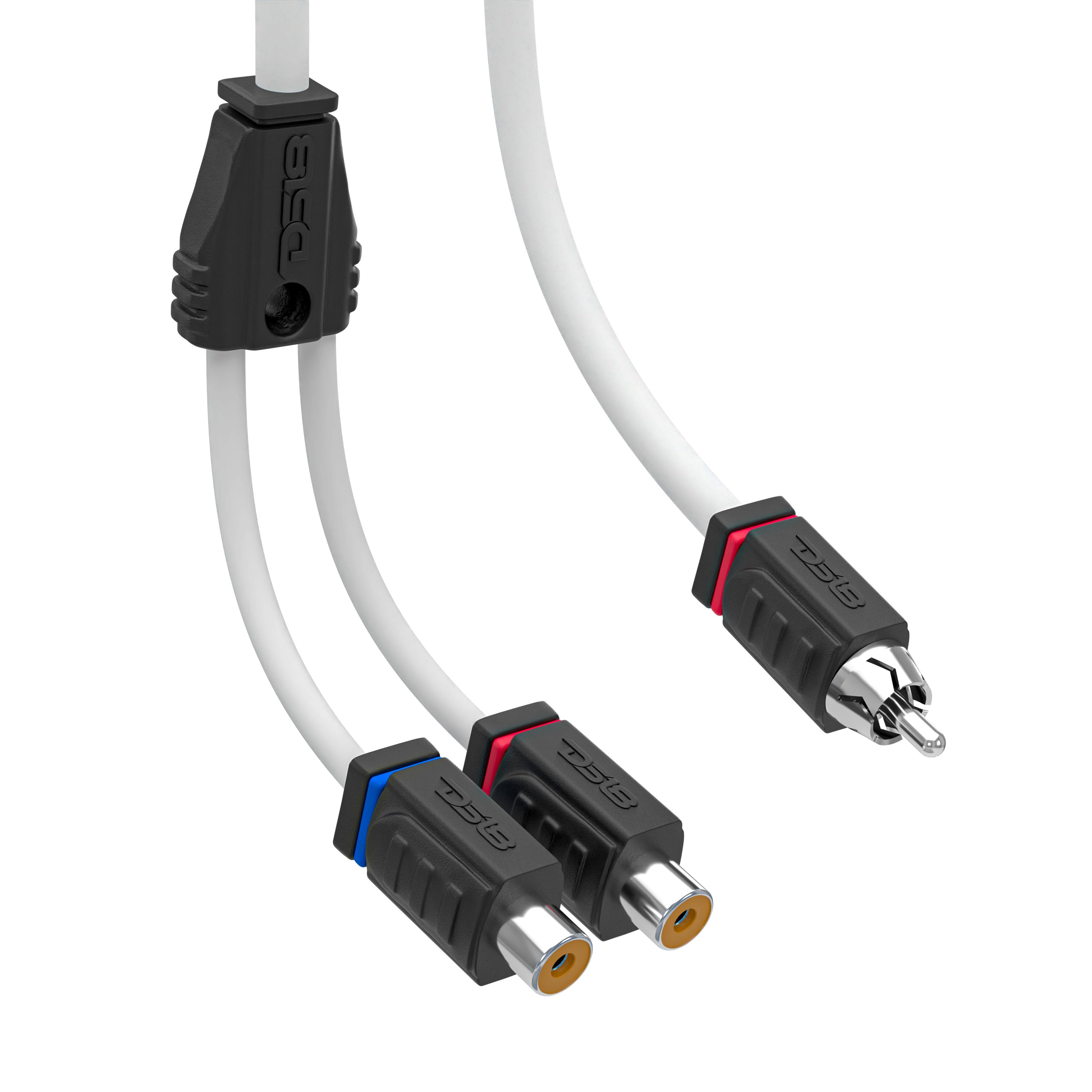 RCA Marine Grade Tinned 100% Copper OFC Y Connector 2 FEMALE to 1 MALE - WHITE