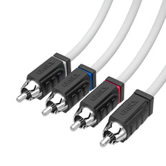 RCA Marine Grade Tinned 100% Copper OFC 6 Feet / 4 Channel - WHITE