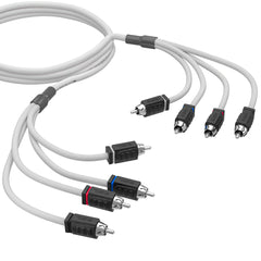 RCA Marine Grade Tinned 100% Copper OFC 6 Feet / 4 Channel - WHITE