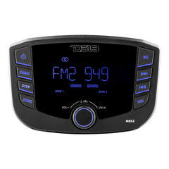 Marine and Powersports Headunit 3" LCD screen , 2 Zones, 4 volts Output, BT, RDS 4X50 Watts