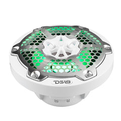 NXL 6.5" 2-Way Coaxial Marine Speaker With LED RGB Lights 100 Watts Rms 4-Ohm - White