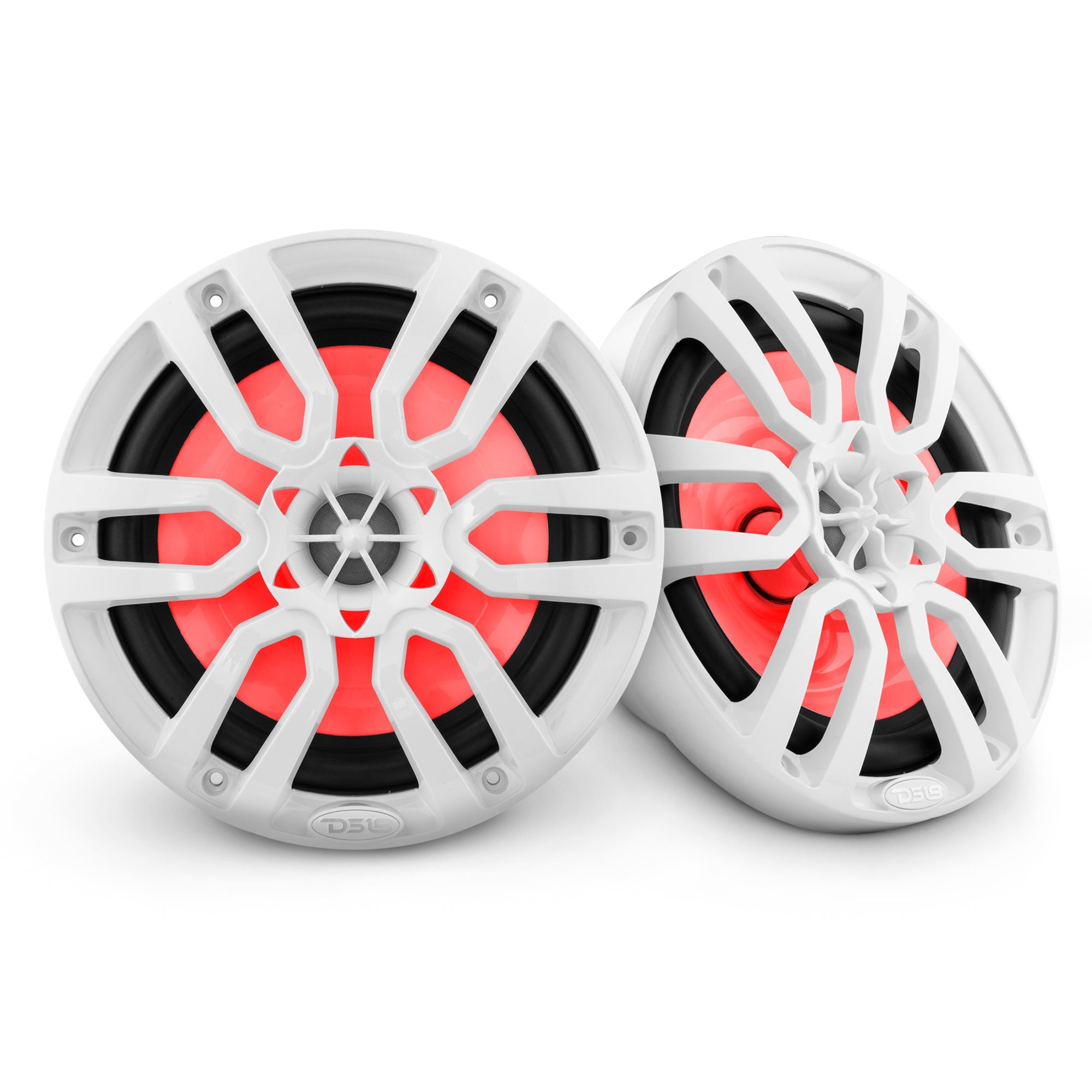 NXL 8" 2-Way Coaxial Marine Speaker With LED RGB Lights 125 Watts Rms 4-Ohm - White