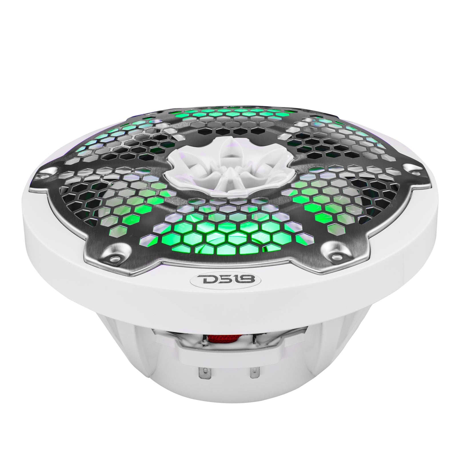 NXL 8" 2-Way Coaxial Marine Speaker With LED RGB Lights 125 Watts Rms 4-Ohm -White