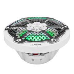 NXL 8" 2-Way Coaxial Marine Speaker With LED RGB Lights 125 Watts Rms 4-Ohm -White