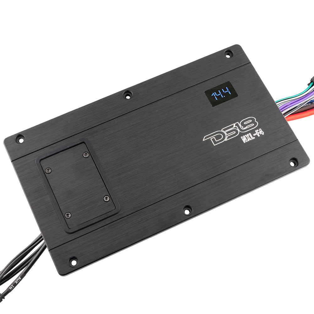 NXL 4-Channel Full-Range Class D IP67 Marine and Powersports Flush Mount Amplifier 4 x 100 Watts Rms @ 4-Ohm