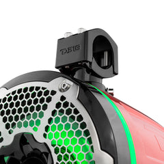 NXL 10" Neodymium Marine and Powersports Towers with Built-in Passive Radiator, 1" Driver and LED RGB Lights 300 Watts Rms -Red