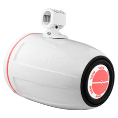NXL 10" Neodymium Marine and Powersports Towers with Built-in Passive Radiator, 1" Driver and LED RGB Lights 300 Watts Rms -White