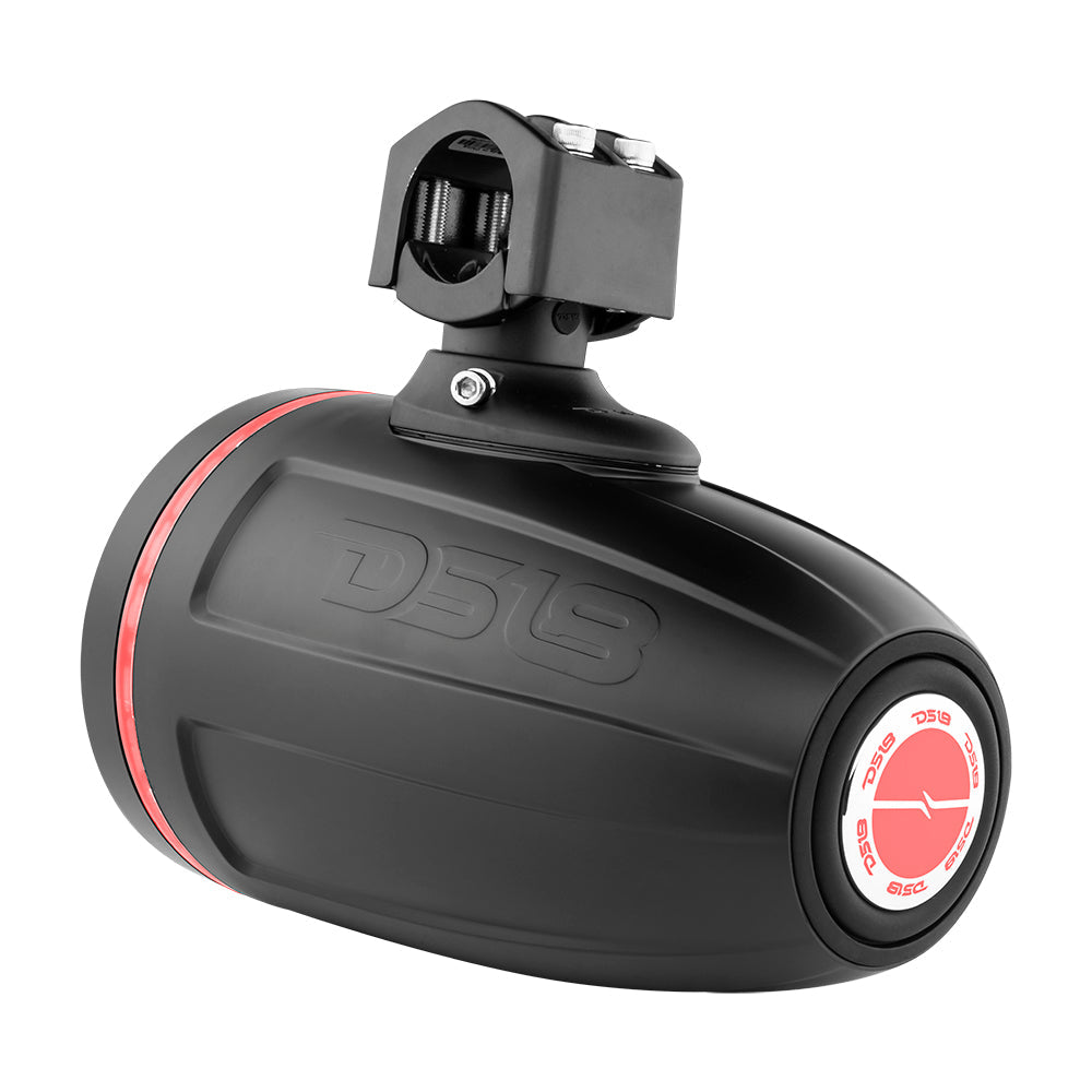 NXL 6.5" Neodymium Marine and Powersports Towers with Built-in Passive Radiator, 1" Driver and LED RGB Lights 150 Watts Rms -Black